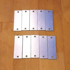 アルミプラントタグ45×15×0,5mm彫刻プランカード２穴機械銘板DIY10個