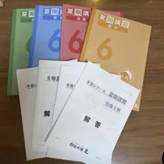 2025四谷大塚夏期講習 6年生 テキストセット