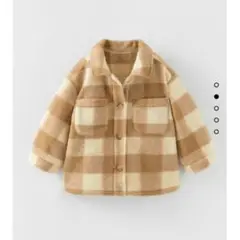 ザラキッズ　ザラベビー　ZARA　キルティングチェックシャツジャケット