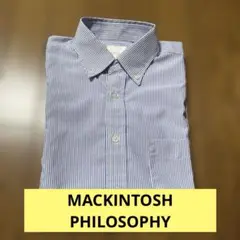 【美品】マッキントッシュフィロソフィー　ストライプ　半袖シャツ