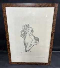 ART - 金子國義 HELP! 海の妖精シリーズ 人物画 女性 版画手彩色 絵画 真作保証 金子國義 HELP! 海の妖精シリーズ 人物画 女性 版画手彩色 絵画