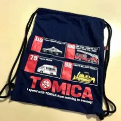 美品トミカ 車両デザイン ナップザック体操服入れ着替え通学通園バックリュック