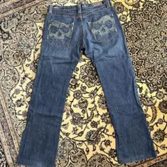 INDIAN ROCKスカル刺繍ポケット デニム 32