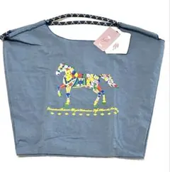 【新品未使用】馬刺繍エコバッグ グレー