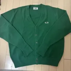 The Fox Collection 緑色 Vネックカーディガン