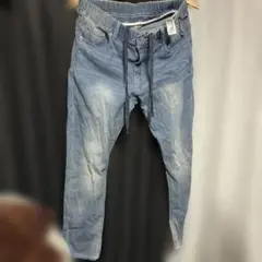 薄い青のパンツ Mサイズ コットン99% アズール