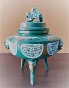 一点限り　高級　中古品　蝋型鋳銅 三つ足香炉 金工作家 村田宏作 一点限り 高級 品 蝋型鋳銅 三つ足香炉 金工作家 村田