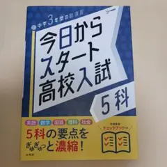 今日からスタート高校入試 5科