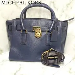 ✨極美品✨ ✨MICHEAL KORS✨ 本革 ハンドバッグ 2way ブルー