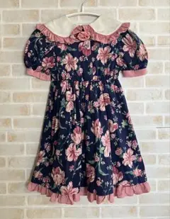 Bonnie Jean ヴィンテージ 花柄 半袖ワンピース サイズ6