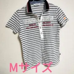 Munsingwear ストライプ　ポロシャツ Mサイズ　レディース