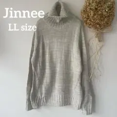【Jinnee】 LL♪ ハイネック ニット セーター アクリル100%