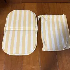 未使用　3コインズ 折りたたみチェアパッド ストライプ柄