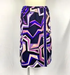 emilio pucci エミリオプッチ ネイビー パープル 総柄 スカート