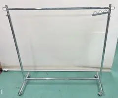 【中古】大阪引取限定キャスター付き スチール ハンガーラック 衣類収納 即買い❌