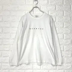 WESLERS【M】白 長袖Tシャツ イラスト刺繍 カジュアル 春秋冬 トップス