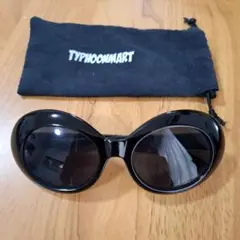TYPHOONMART ブラック オーバーサイズ サングラス