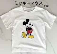【UNIQLOミッキーマウス】 Tシャツ ホワイト 110