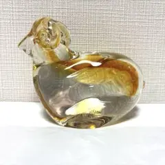 羊の置物　ガラス　干支　アンティーク
