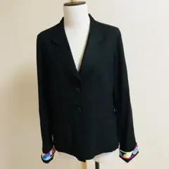 【美品】LEONARD SPORT テーラードジャケット マルチカラー M