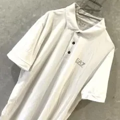 EMPORIO ARMANI EA7 ビッグロゴ ポロシャツ ホワイト L