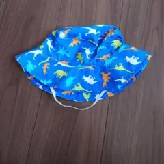 恐竜柄の青い帽子 50cm