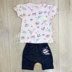 【美品】アンパンマン半袖Tシャツ ドキンちゃんボトムス セット 90cm 夏服