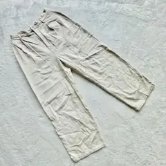 無印良品 【L】 カポック混 ワイドパンツ コットン ベージュ