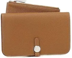 HERMES エルメス ドゴン・デュオ トゴ ゴールド 長財布