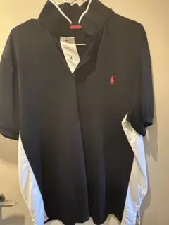 Ralph Lauren Polo ポロシャツ 黒/白　半袖　L