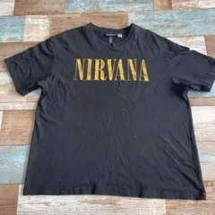 H&M NIRVANA ロゴ Tシャツ L ブラック