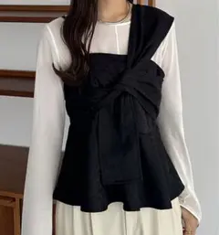 アシメショルダージャガードキャミビスチェ callautia M