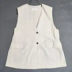 【美品 2024SS 完売品】レキップ リネンストレッチジレ ベージュ 38