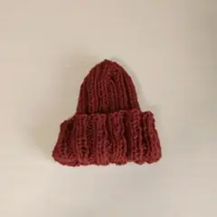 ニット帽 あか