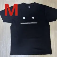 顔プリント 黒 Tシャツ M