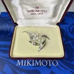 MIKIMOTO ミキモト 8珠パールブローチ☆シルバー☆新品未使用品☆