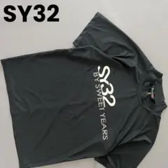 SY32 エスワイサーティトゥ　モックネック　ゴルフ　シャツ　メンズ　L 黒