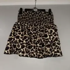 ヒョウ柄フリルミニスカート2個セット