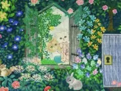 【デコガール様】ハンドメイド　ユキエモン　シークレットガーデン　ポーチ2点