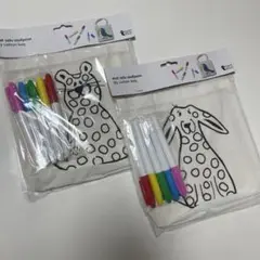 【新品】フライングタイガー DIYトートバック　色塗り　2セット