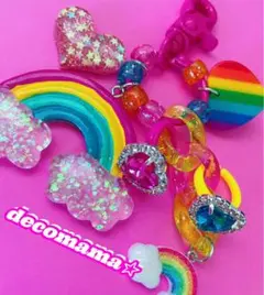 ʚ♡ɞ【訳ありSALE】キラキラリング付き　じゃらじゃらキーホルダーʚ♡ɞ彡.。