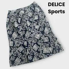 DELICE Sports 東京スタイル　総柄スカート　紺　グレー