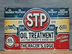 STP OIL TREAMENT レトロ風 ブリキ看板 OK2036