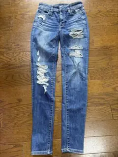 AMERICAN EAGLE ダメージ　スキニーデニム レディース　US00