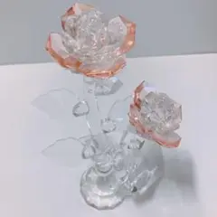 薔薇 バラ ガラス細工 置物