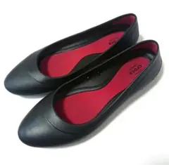 crocs✨ リナ LINA FLAT 24cm フラットシューズ 黒 W8