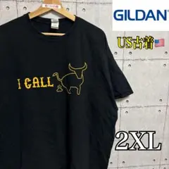 【アメリカ古着】GILDAN I CALL Tシャツ 2XL 黒