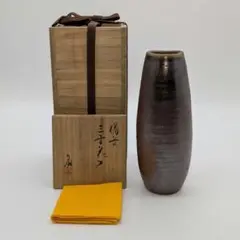 備前焼　高原敏　四方酒徳利　酒器　共箱付き　伝統工芸士　未使用品 備前焼 高原敏 四方酒徳利 酒器 共箱付き 伝統工芸士 未使用品