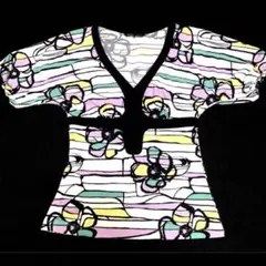 美品 BCBG MAXAZRIA 総柄 トップス カットソー S