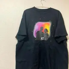 E+T 6 25 23 夜空　星空　メンズ　Tシャツ　ブラック　古着　プリント